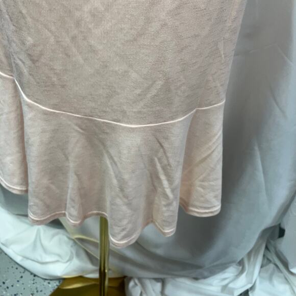 New Lanston Revolve Baby Pink Scoop Neck Tee Dress‎ Womens Medium Swing USA Made - Picture 7 of 14